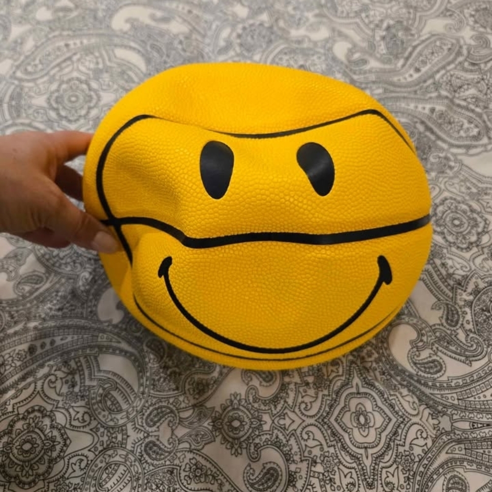 Yellow Smiley Face Basketball